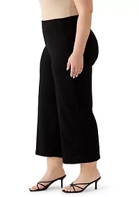 Plus Cool Crepe Wide Leg Pants