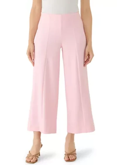 Women's Crepe Wide Leg Cropped Pants