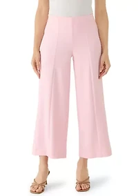 Women's Crepe Wide Leg Cropped Pants