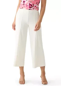 Petite Seamed Wide Leg Trousers