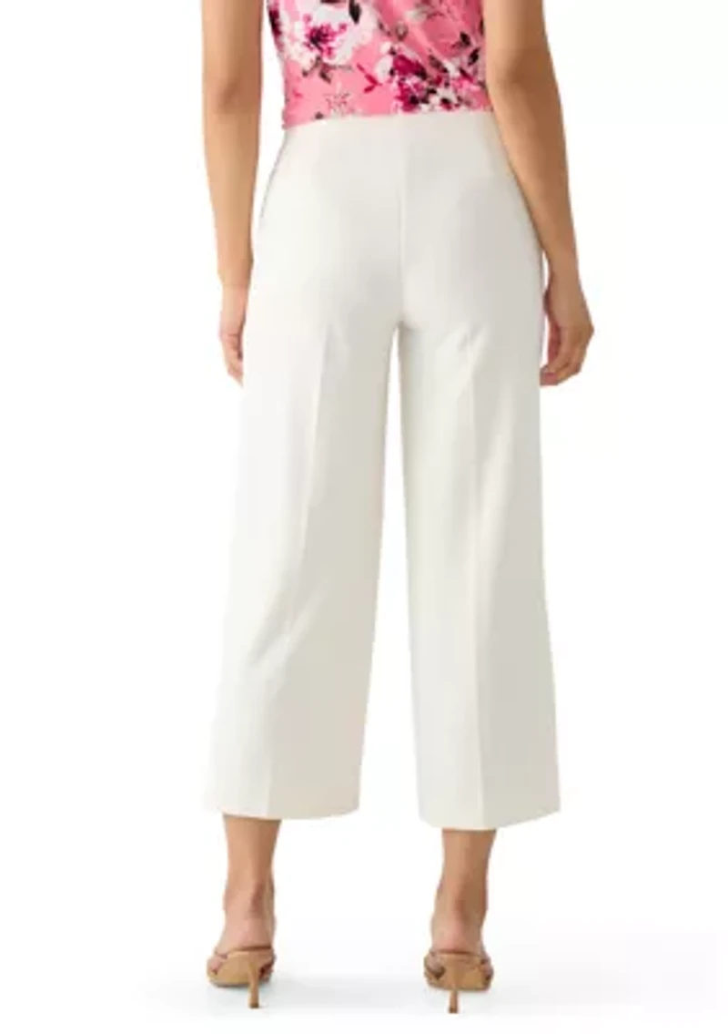 Petite Seamed Wide Leg Trousers