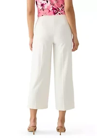Petite Seamed Wide Leg Trousers
