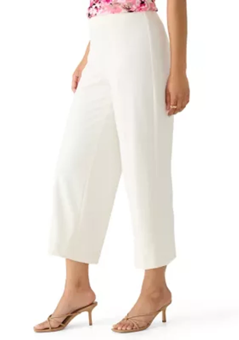 Petite Seamed Wide Leg Trousers