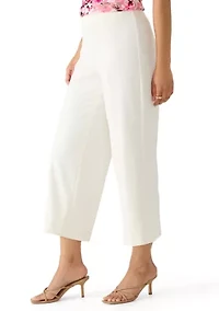 Petite Seamed Wide Leg Trousers