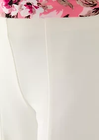 Petite Seamed Wide Leg Trousers