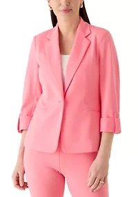 Women's One Button Notch Collar Blazer