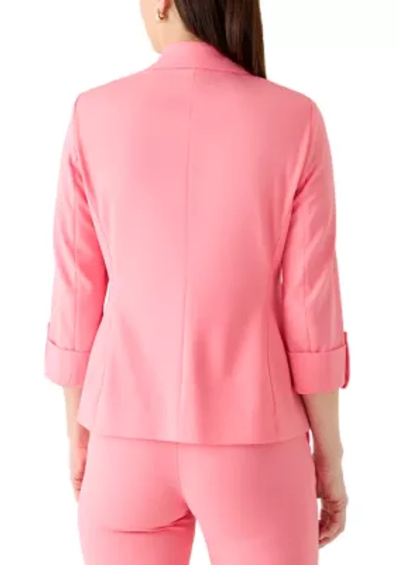 Women's One Button Notch Collar Blazer