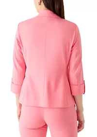 Women's One Button Notch Collar Blazer