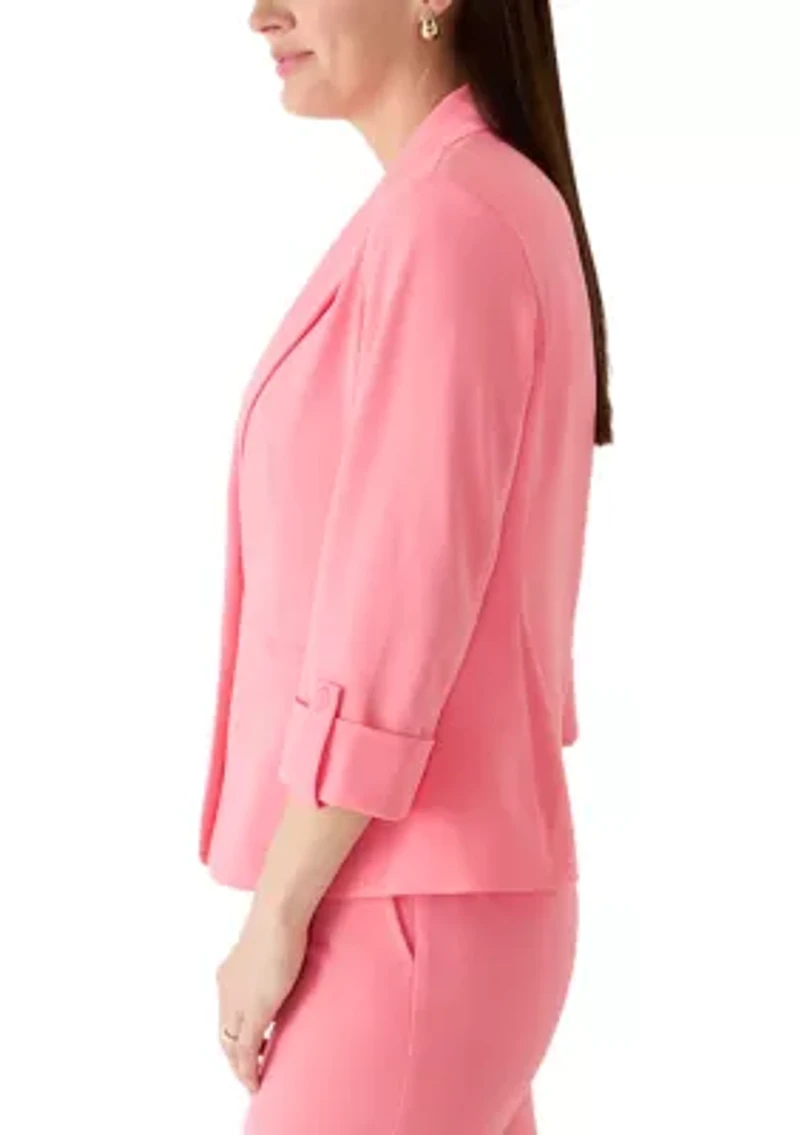Women's One Button Notch Collar Blazer