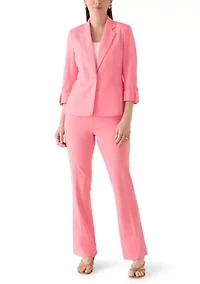 Women's One Button Notch Collar Blazer
