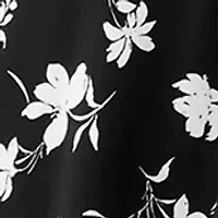 Plus Flutter Sleeve Print Knit Dress