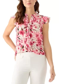 Women's Ruffle Flutter Sleeve Blouse