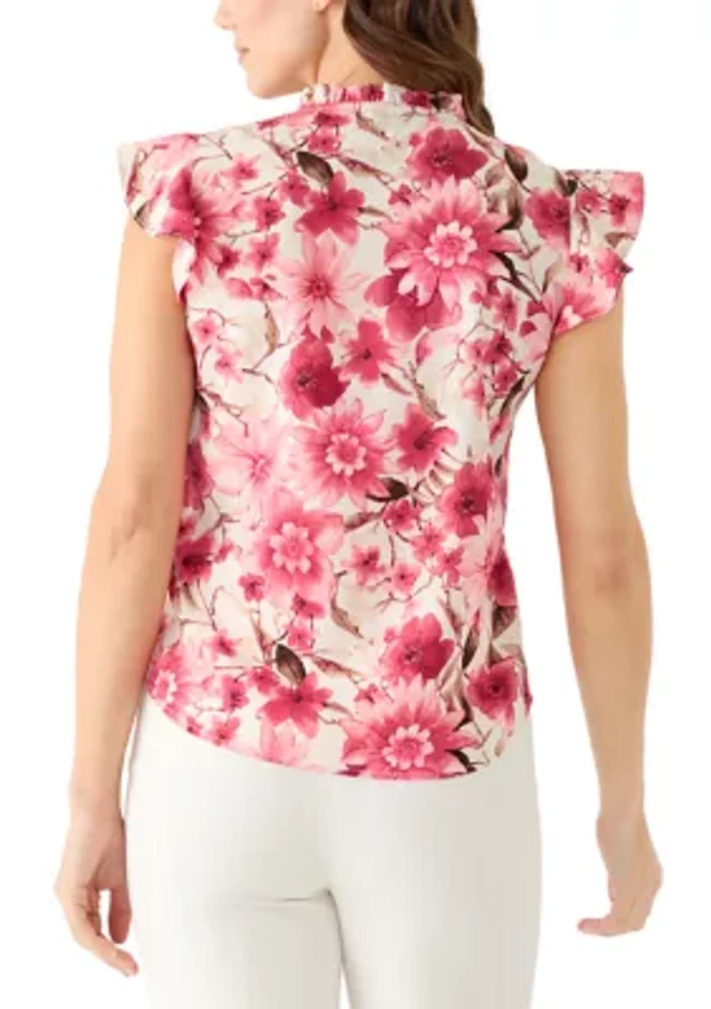 Women's Ruffle Flutter Sleeve Blouse