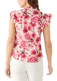 Women's Ruffle Flutter Sleeve Blouse