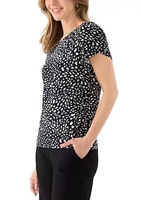 Petite Gathered Tulip Sleeve Top