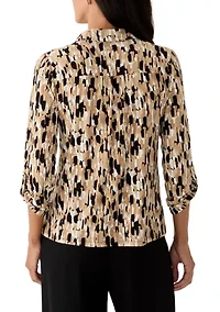 Women's 3/4 Button Down Collar Shirt