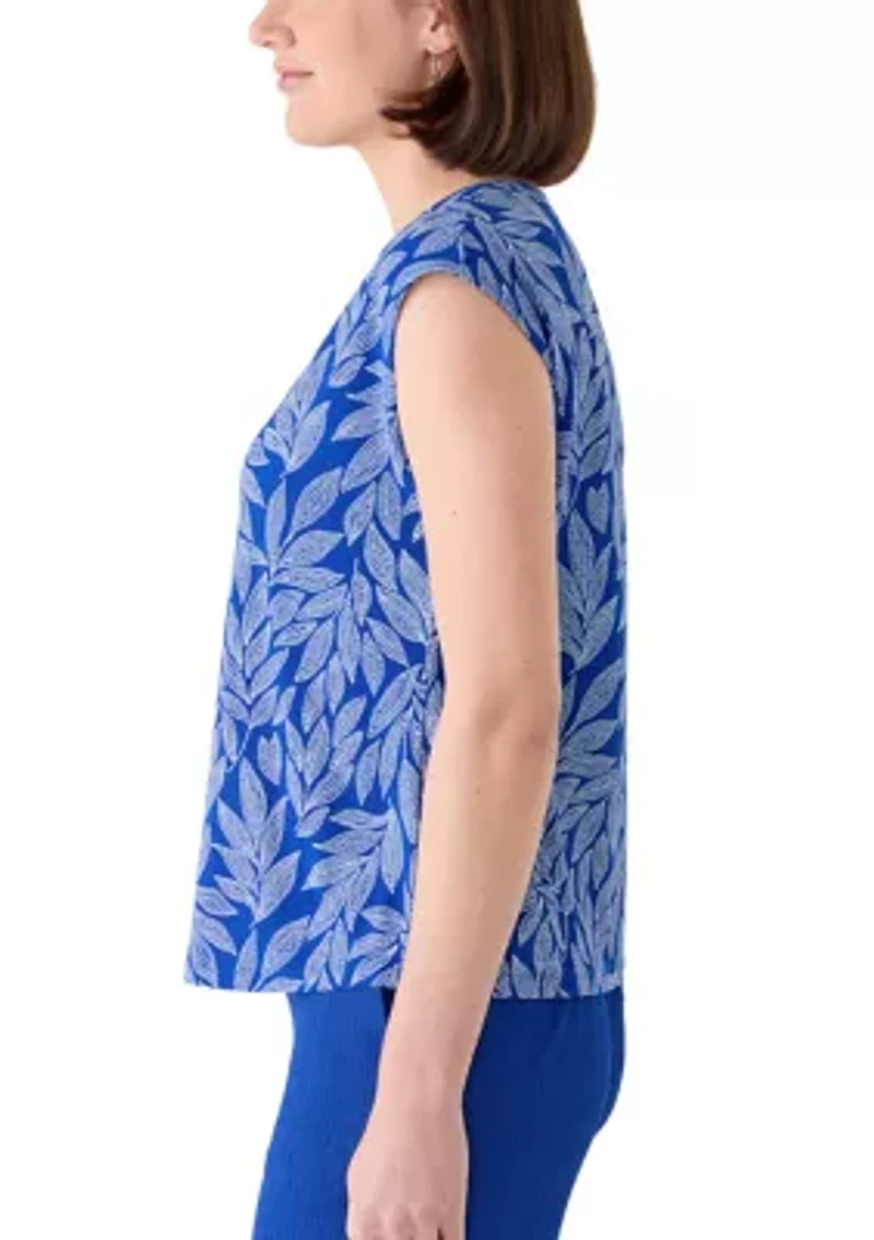 Women's Short Sleeve Y-Neck Dolman Top