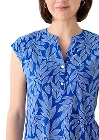 Women's Short Sleeve Y-Neck Dolman Top