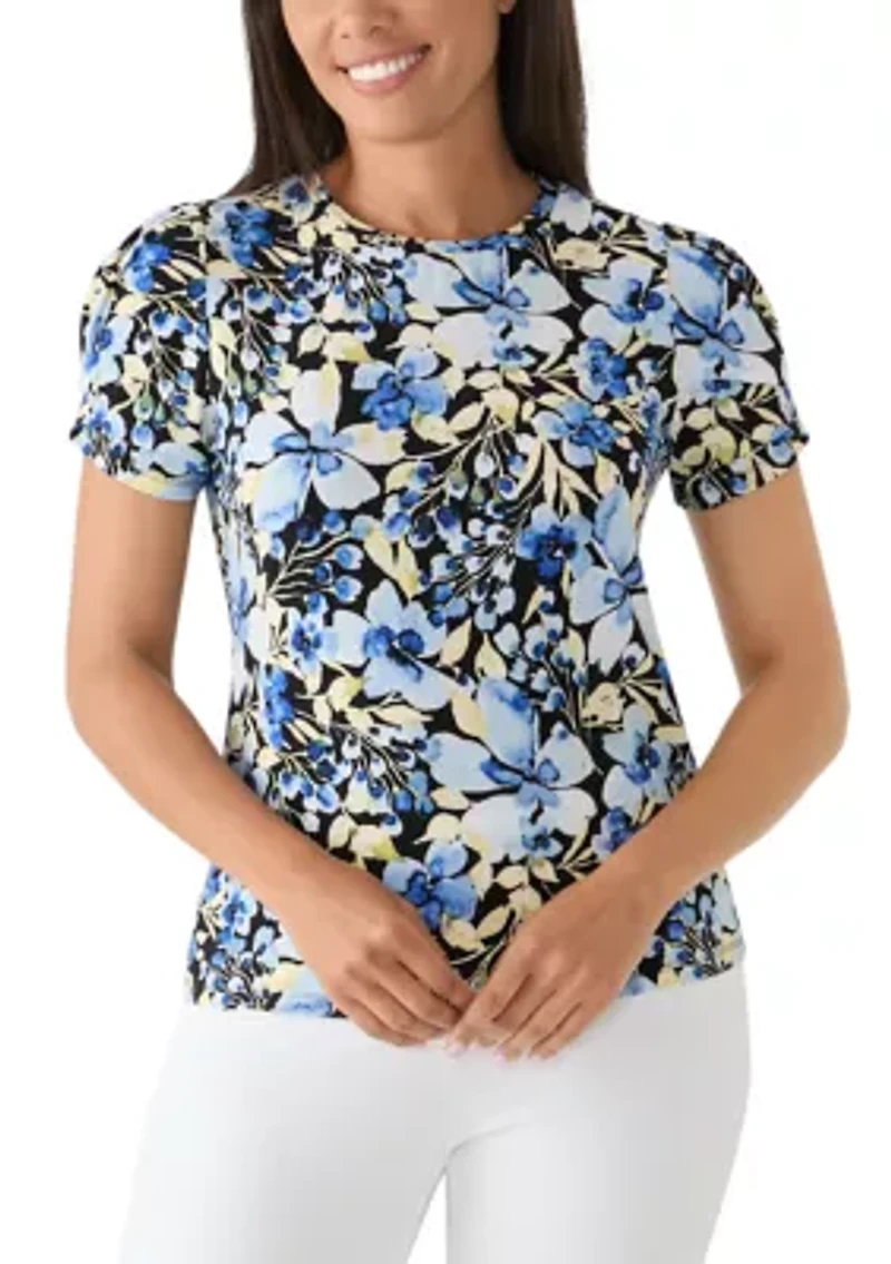 Women's Pleated Sleeve Top