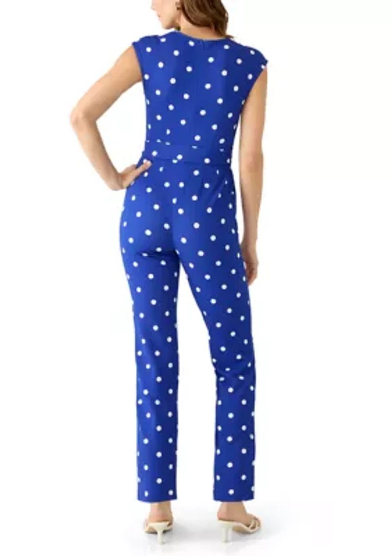 Petite Santorini Sleeveless V-Neck Jumpsuit