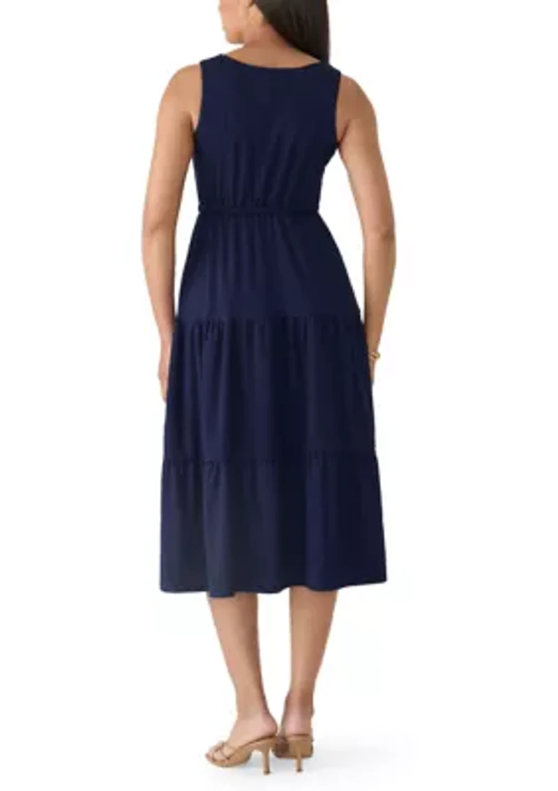 Women's Sleeveless Bubble Check Dress