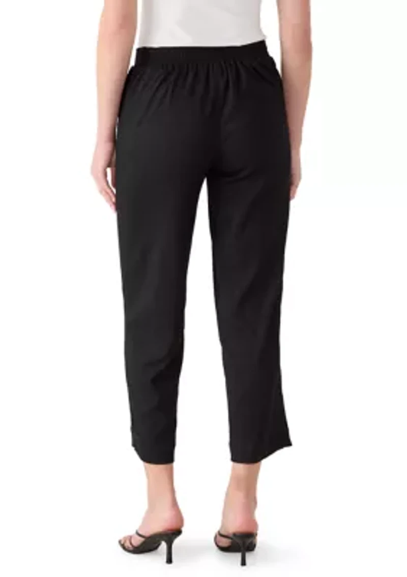 Women's Pull On Bubble Check Ankle Pants