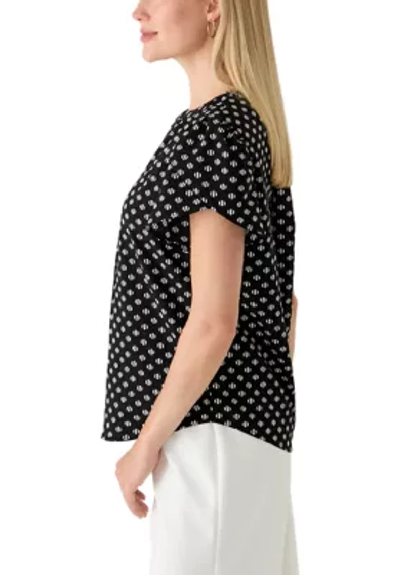 Petite V-Neck Tulip Sleeve Top