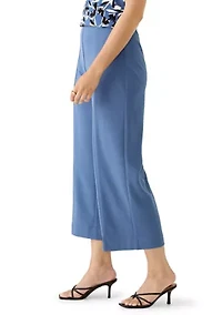 Petite Seamed Wide Leg Cropped Pants