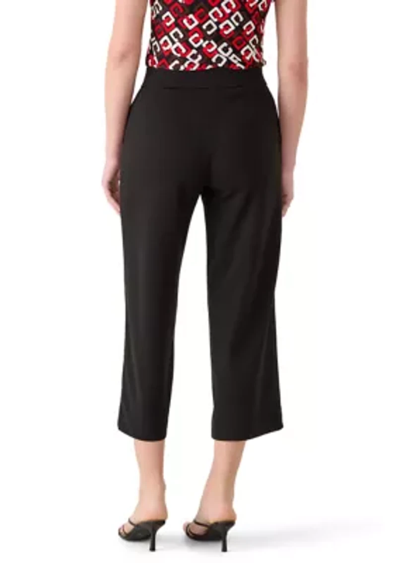 Women's Pull On Tie Front Wide Leg Pants