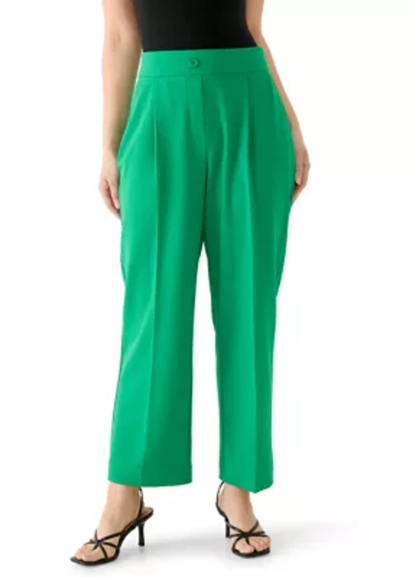 Petite Pleated Wide Leg Pants