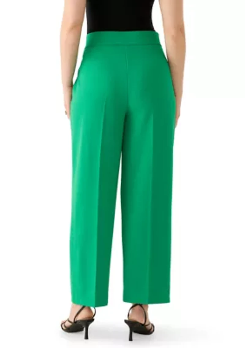Petite Pleated Wide Leg Pants