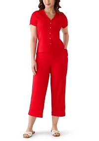 Petite Bubble Check Pants