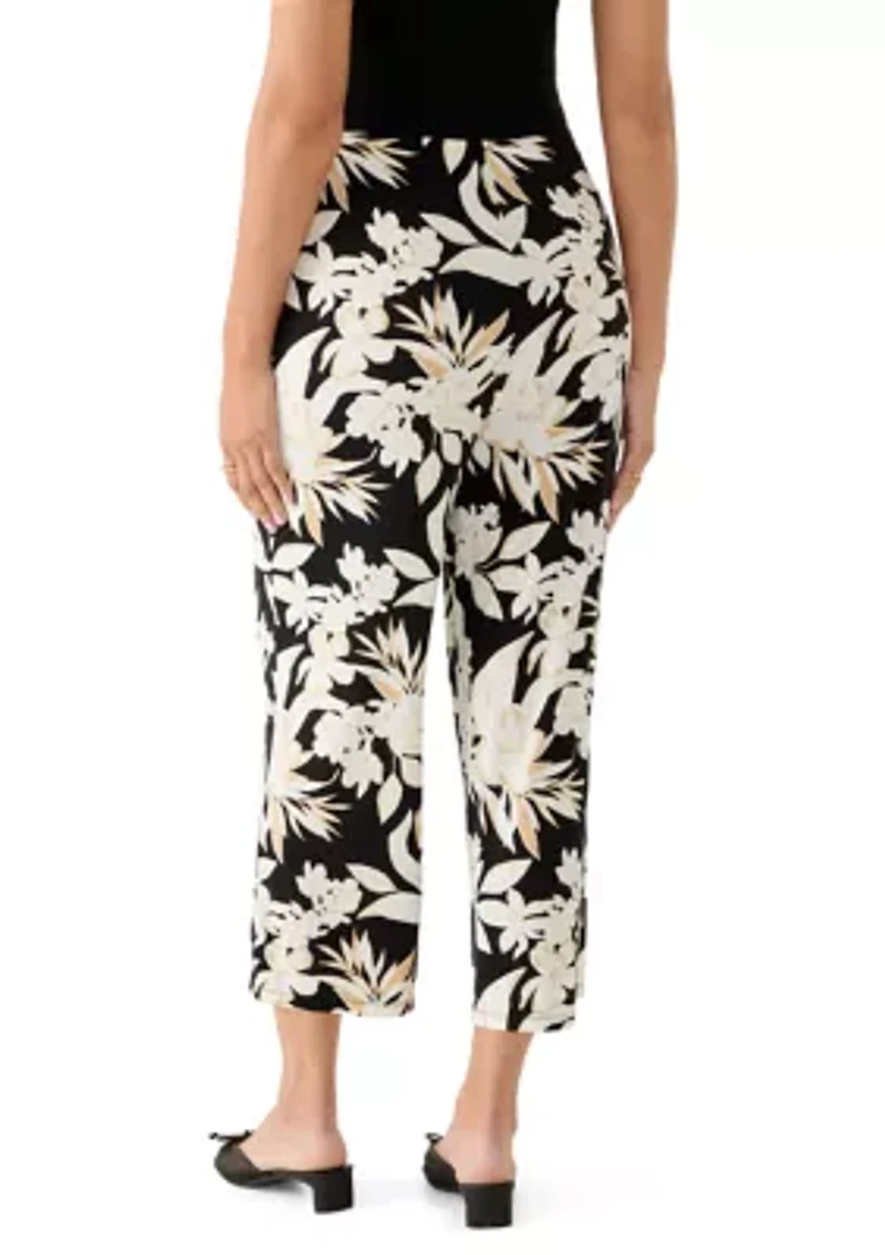 Women's Knit Wide Cropped Pants