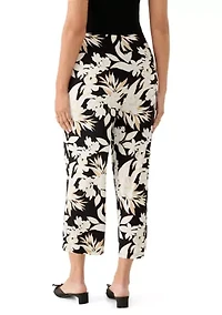 Women's Knit Wide Cropped Pants
