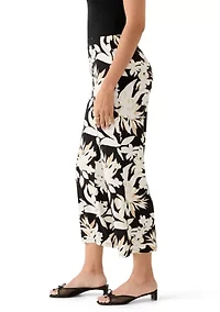 Women's Knit Wide Cropped Pants