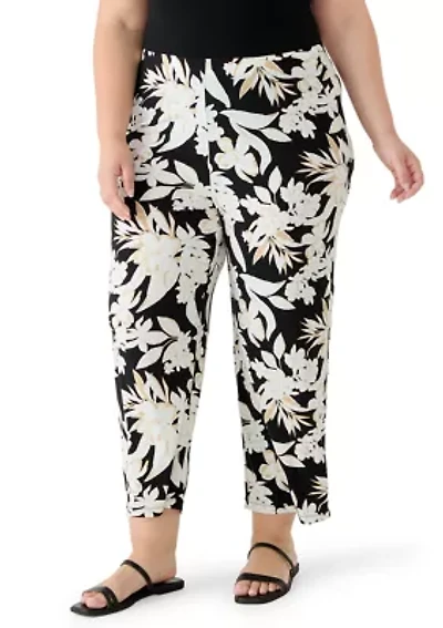 Plus Cropped Pants