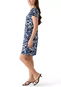 Women's Flutter Sleeve Print Dress
