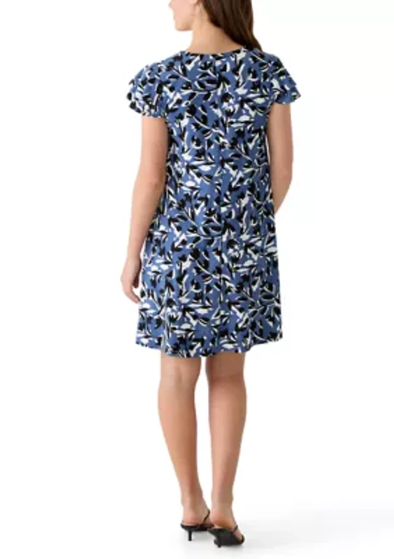 Petite V-Neck Mini Dress
