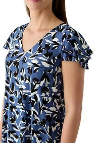 Petite V-Neck Mini Dress