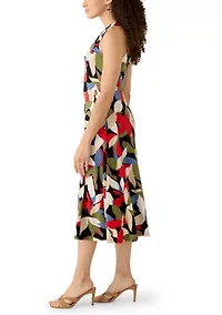 Petite Faux Placket A-Line Dress