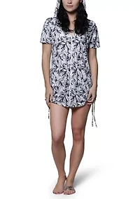 Leaves Costa Full Zip Hooded Swim Coverup
