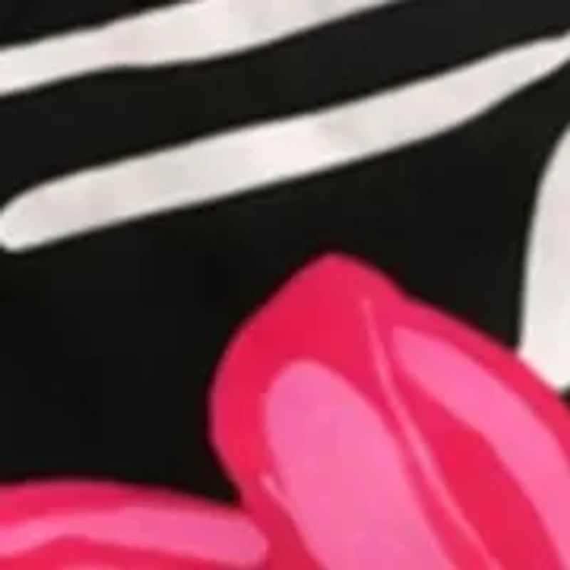 Plus Sleeveless Floral Full Zip Hoodie Dress