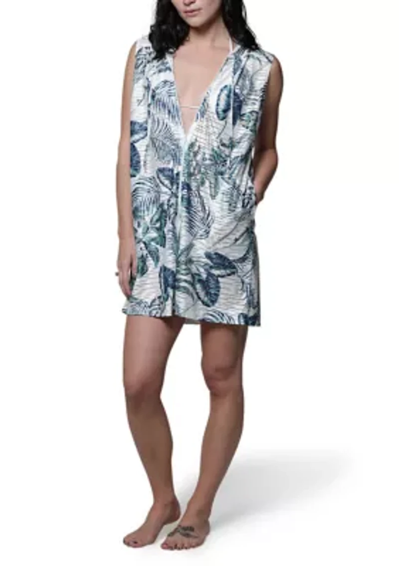 Sleeveless Botanica Hooded Swim Coverup