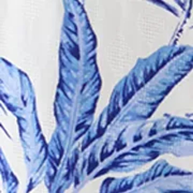 Women's Long Sleeve Palm Print Lace Coverup