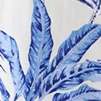 Women's Long Sleeve Palm Print Lace Coverup