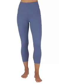 Women's High Rise Interlock Tribeca Cropped Leggings with Side Pocket