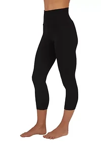 Women's High Rise Interlock Tribeca Cropped Leggings with Side Pocket