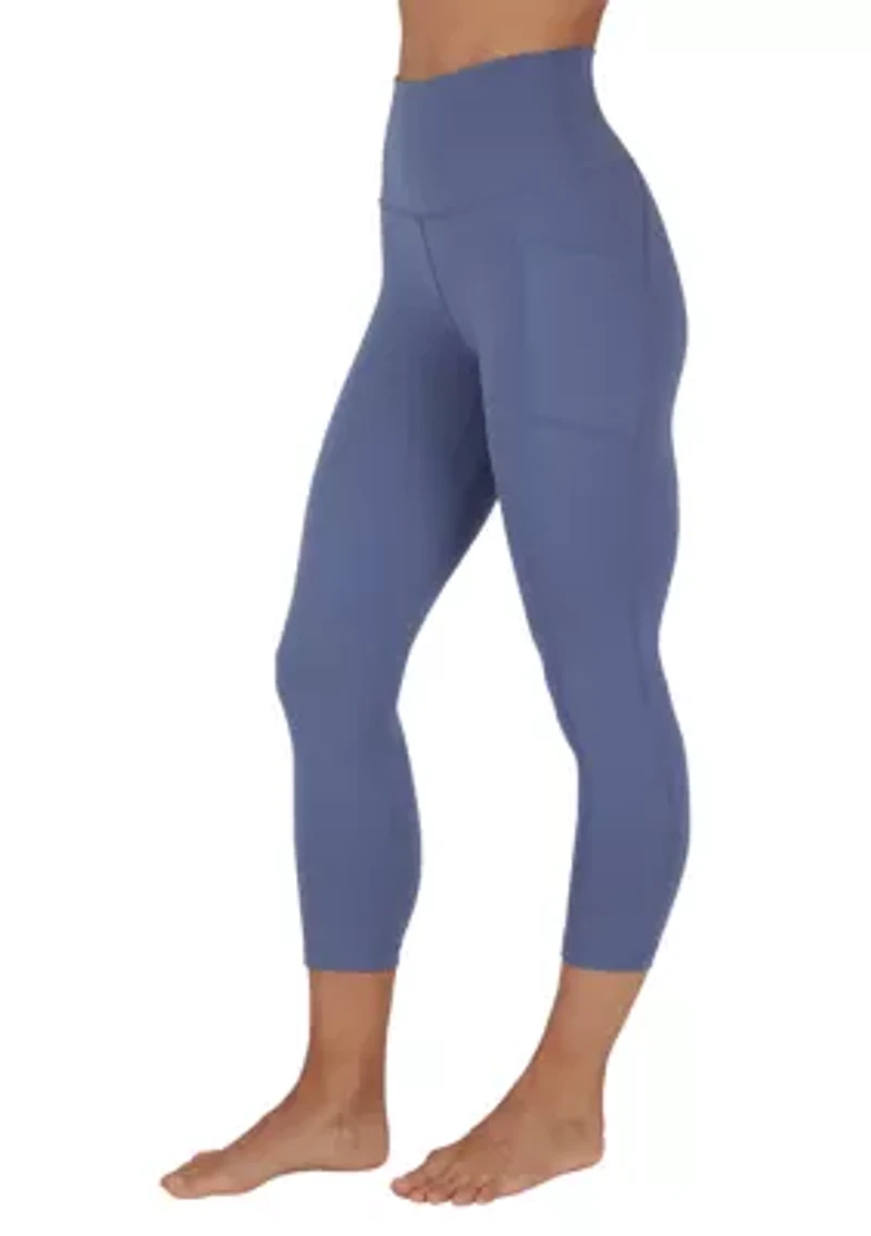 Women's High Rise Interlock Tribeca Cropped Leggings with Side Pocket