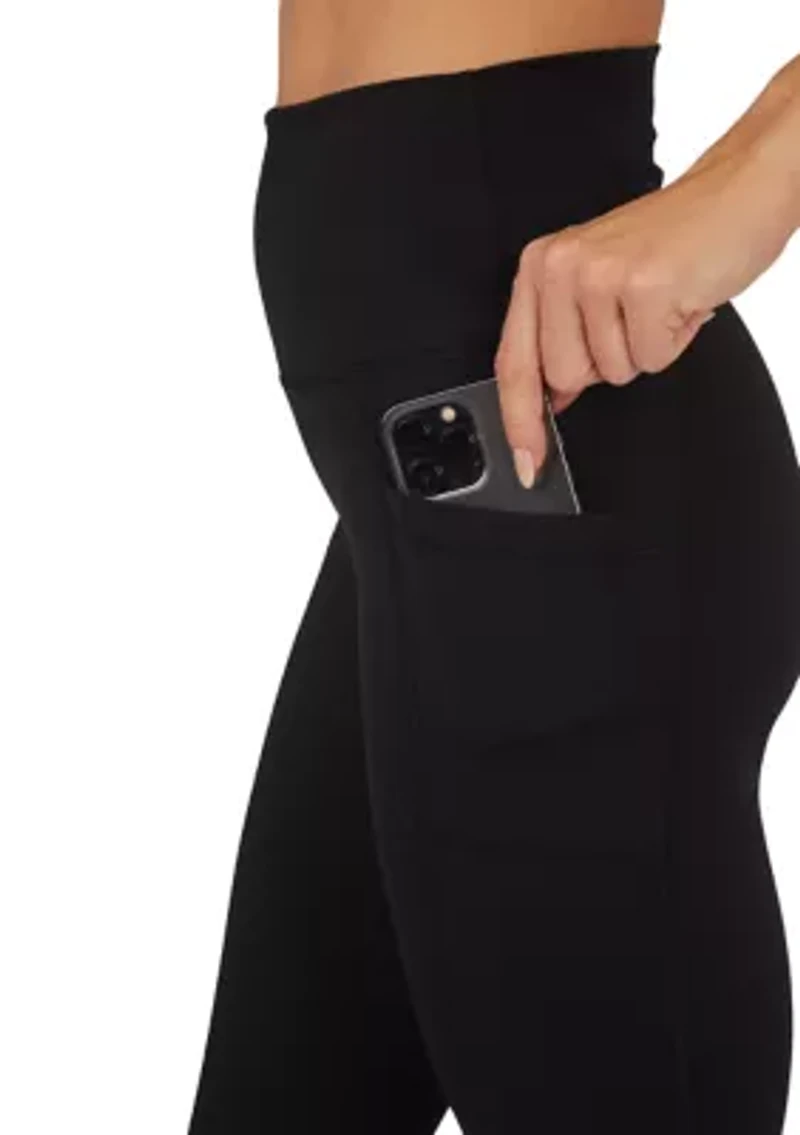 Women's High Rise Interlock Tribeca Cropped Leggings with Side Pocket