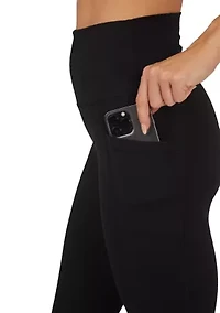 Women's High Rise Interlock Tribeca Cropped Leggings with Side Pocket